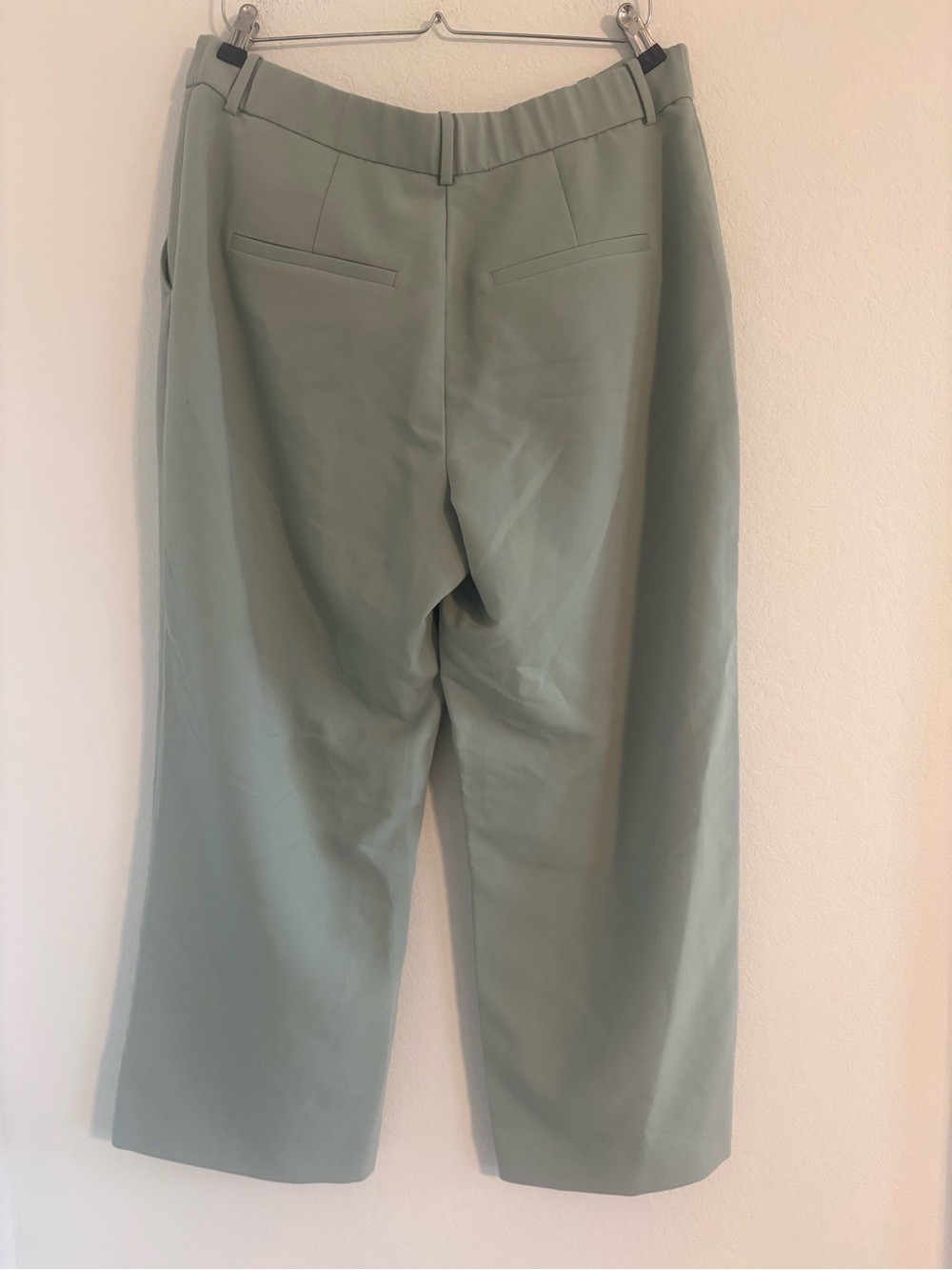 Abercrombie & Fitch Curve Love A&F Sloane Tailored Wide Leg Pant Sage - Picture 8 of 13